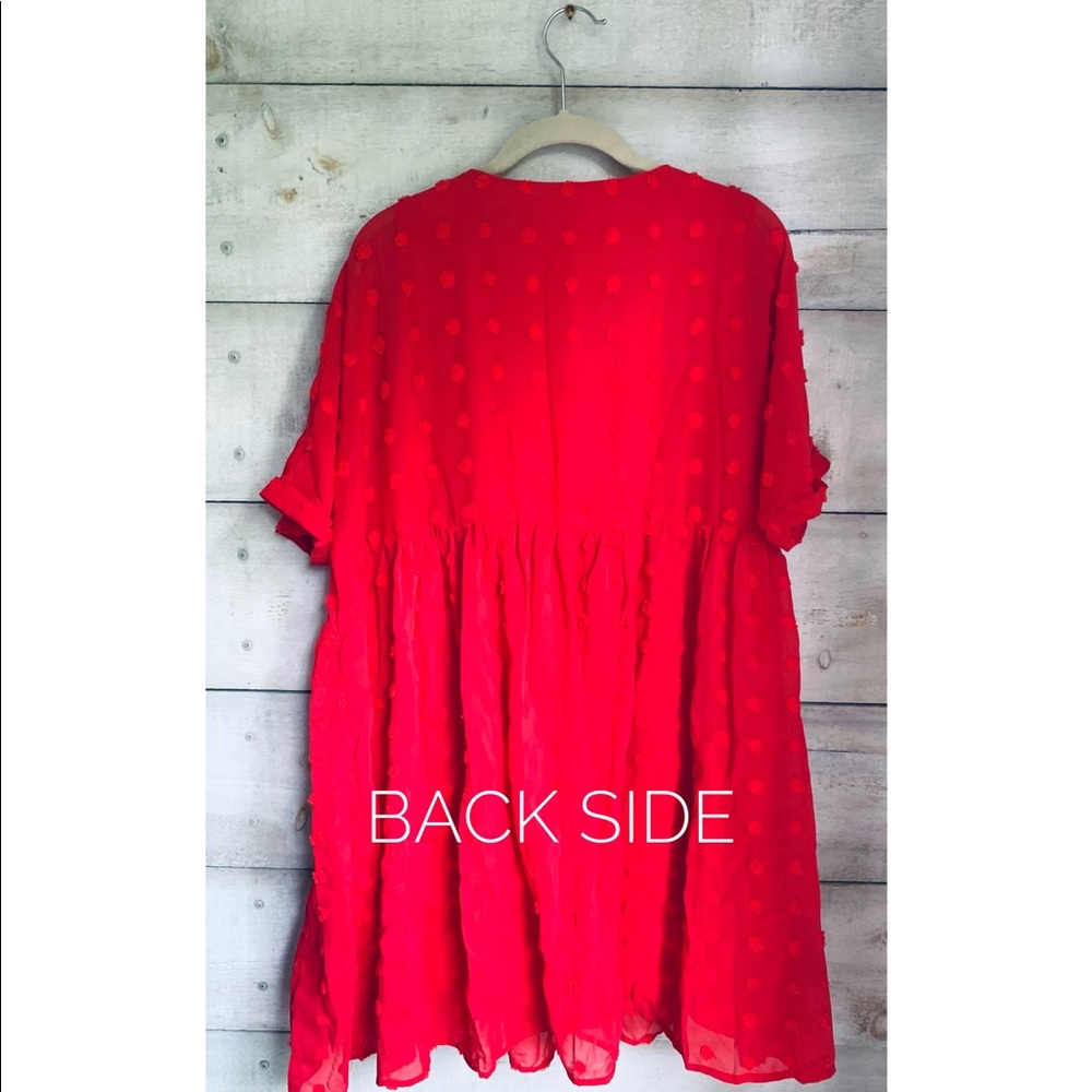 Cherry jacquard Pom-Pom babydoll - Picture 3 of 7